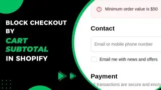 How to Block Checkout Using Cart Subtotal in Shopify | Cart Lock | KlinKode