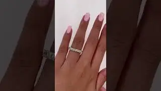 Louily Half Eternity Asscher Cut Wedding Band for Women In Sterling Silver