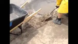 CeCe removing sand in Mantoloking, NJ
