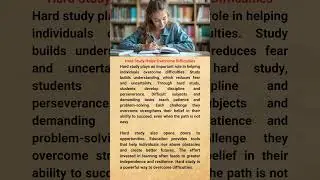 Hard Study Helps Overcome Difficulties #englishmerl #english #education #shorts
