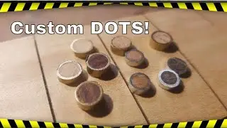 Custom Guitar Inlays: Offset Dots - Metal ring with wooden core (a much better use for wind chimes)