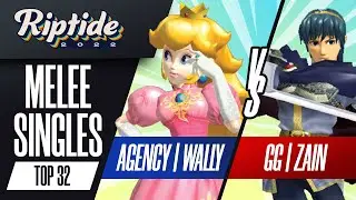 Wally vs Zain - Melee Singles Top 32 - Riptide 2022 | Peach vs Marth