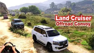 GTA V: Offroad Convoy Toyota Land Cruiser V8. Logitech DFGT
