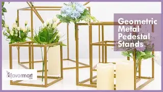 Geometric Metal Pedestal Stands | Must Haves | eFavormart.com