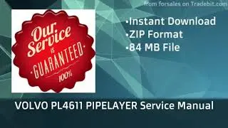 VOLVO PL4611 PIPELAYER Service Manual