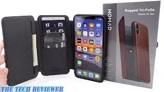 Nomad Rugged Tri-Folio for iPhone Xs Max: Beautiful Leather * High Capacity * 6 Ft Drop Protection!