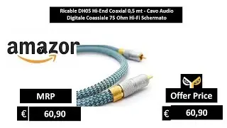 Ricable DH05 Hi-End Coaxial 0,5 mt - Cavo Audio Digitale Coassiale 75 Ohm Hi-Fi Schermato