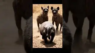 Fearless Honey Badger Fights Off Hyenas