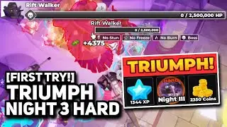 [ПЕРВАЯ ПОПЫТКА] TDS Night 3 Hard Mode Triumph