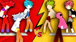 Goku All Forms VS Goku Black , Broly , Jiren - 3v3 - stickman dragon Fight | Unlock all Characters