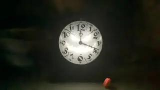 (Big Lots Exclusive) Gemmy 2023 EmoteGlow Silver/Gray Bat Clock (In the Dark)