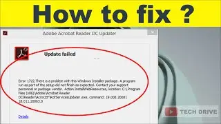 Adobe reader error 1722 | adobe reader not installing dc | Problem with windows installation package