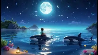 Whales Go Dancing Under the Moon! | Gentle Whale Song for Toddlers | Ocean Night Rhyme for Kids