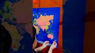 Learning geography the fun way! 🌍 Playdough map activity for toddlers. #educationalvideo