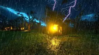 Thunderstorm Rain SoundㅣHeavy Night Rain for Sleeping and Relaxation