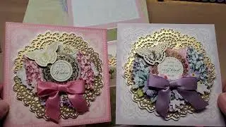 Anna Griffin Heirloom Lace finishing school craft box card kit, chunky card all boxed in dimensions