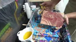 Acrylic Pour Painting: Onyx Rose from a Funnel Pour