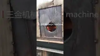 Continuous carbonization furnace using sawdust wood chips coconut shells to make charcoal