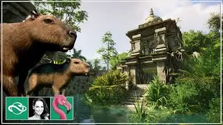 I Built an ANCIENT TEMPLE Habitat for the (Albino) Capybara in Planet Zoo