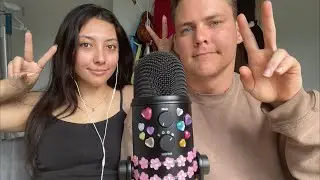 ASMR Q&A with my boyfriend ❤️ ~PART 2~ | Whispered + gum chewing
