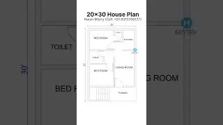 20x30 House plan design #shorts