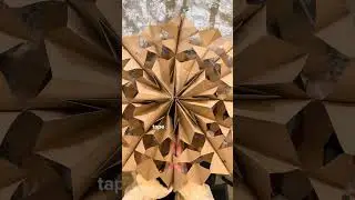 How to make paper bag snowflakes.