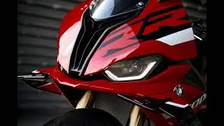This is an image of a BMW S1000RR, a high-performance superbike known for its aggressive