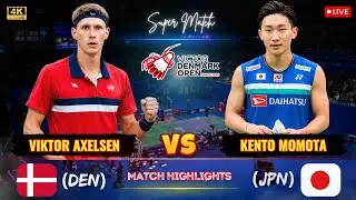 Super Match 🔴 Viktor Axelsen (DEN) vs Kento Momota (JPN) Denmark Open Badminton 