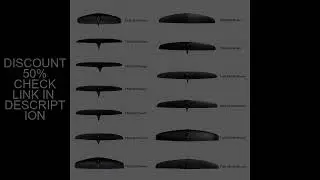 Limited Time Discount on Black Carbon Fiber Hydrofoils Kiteboarding Surf Accessories with Original L