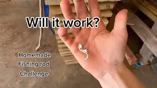 Homemade fishing rod challenge (hooks and bait)