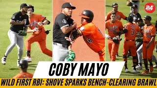 Rookie Coby Mayo's Wild First RBI: Shove Sparks Bench-Clearing Brawl!
