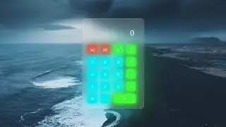 Create a Glass Calculator with Glowing Neon Buttons | HTML & CSS & JavaScript