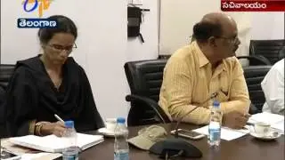 Telangana CS SP Singh Holds Review Meet On Mission Bhagiratha