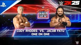 CODY RHODES vs JACOB FATU &ndash; BRUTAL CLASH at Saturday Night&rsquo;s Main Event | WWE 2K25 PS5