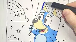 Раскраска Блюи. Раскраска для детей #bluey