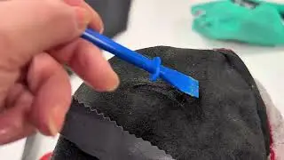 Repairing a leather biker jacket