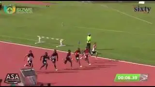 Cheswill Johnson running the 100m