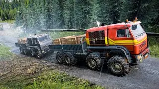 #bmrgames SNOWRUNNER PS5 gameplay - 47 (4k 60fps ) blocked the roads