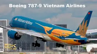 Boeing 787-9 Dreamliner from Vietnam Airlines Chim Lac Livery VN-A868 departure Munich Airport EDDM
