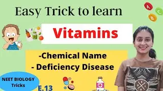 Vitamins Short trick | Deficiency Diseases | Mnemonics