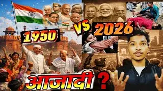 #freedom | आजादी 🔥आजाद भारत 1950 vs 2026 #politicalnews  #news   #OmAzaad #india #indian