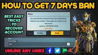 HOW TO BAN BGMI ID FOR 7 DAYS 🔥 HOW TO GET BAN BGMI 7 DAYS DIRECT BAN TRICK FOR UNLINK BGMI ID🔥