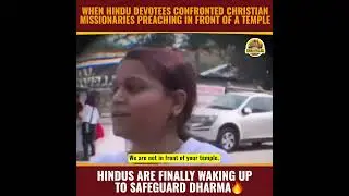 Hindu Devotees Confront Christian Missionaries Preaching In Front Of A Temple