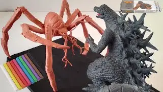 GODZILLA MINUS ONE VS TITANUS SCYLLA WITH CLAY/PLASTILINA. GODZILLA X KONG THE NEW EMPIRE.