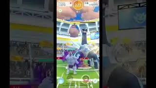 Legendary raid battle in Pok&eacute;mon GO with a trio. ⚡️⚡️