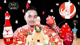 ASMR MUKBANG | MERRY CHRISTMAS 🎅| SLOWKING POK&Eacute;MON SHIRT