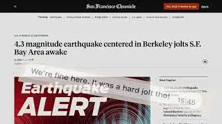 HARD JOLT IN SAN FRANCISCO