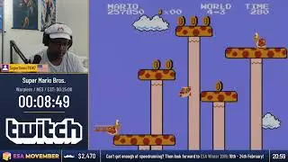 #ESAMovember Speedruns - Super Mario Bros. [Warpless] by SuperSonic71087