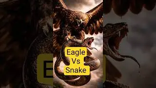 Eagle vs Snake 🦅🐍 Deadly Encounter in the Wild #animalfacts #shorts