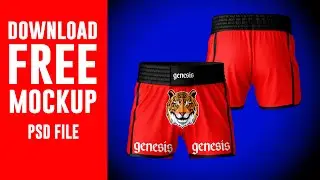 Muay thai short mockup | mma short mockup free download | short mockup download